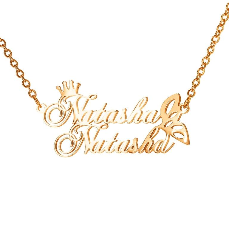 Necklace with clearance name and crown
