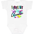 thumbnail image 3 of Inktastic I Love My Auntie- 80s Retro Style Boys or Girls Baby Bodysuit, 3 of 5