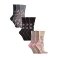thumbnail image 1 of Gentle Grip - 9 Pairs Ladies Cotton Soft Top Patterned Non Elastic Crew Socks, 1 of 2