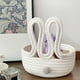 thumbnail image 5 of Cesta de almacenamiento con forma de conejito de Pascua | Cesta tejida de cuerda de algodón con asas de orejas de conejo para dulces, juguetes y cosméticos | Organizador de decoración navideña de, 5 of 6