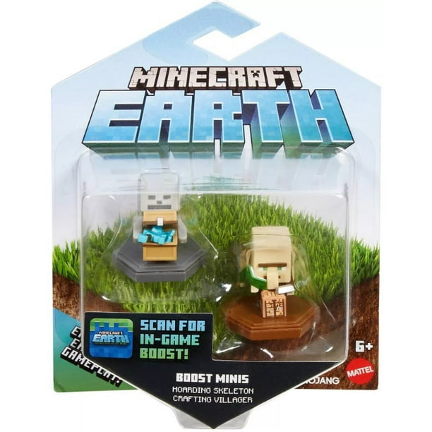 Minecraft Boost Minis Hoarding Skeleton Crafting Villager Figure 2 Pack Smart Nfc Chip Walmart Com Walmart Com
