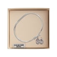 thumbnail image 3 of 7 inch Oval Eye Hook Bangle Bracelet w/ St. Sebastian / Rugby in Sterling Silver, 3 of 3