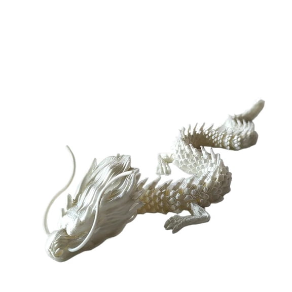 1pc 3D Printed Dragon Long Ornament Desktop Ornament 3d Printed Animals Home Office Craft Printed Figures Christmas Gifts