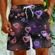 thumbnail image 1 of Puntoco Pantalones Cortos De Playa Para El Día De San Valentín Para Hombre, Pantalones Cortos Estampados Con Bolsillo Con Cordón, Negro Xxxxl,Pantalones Cortos Hombre, 1 of 5