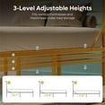 thumbnail image 4 of Bestier Full Size Bed Frame with LED Headboard & Charging Station, Metal Platform Bed with 15.7'' Large Under Bed Storage, Gold, 4 of 10