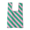 thumbnail image 1 of Striped Lady Top-handle Bags Fashion Knit Wrist Tote Portable for Work (Style 7), 1 of 8