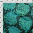 thumbnail image 3 of oneOone Cotton Jersey Dusty Teal Green Fabric Abstract Leaf Texture Craft Projects Decor Fabric Printed By The Yard 58 Inch Wide, 3 of 4