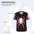 thumbnail image 3 of Rateoe Spider On The Web Pattern Men’s Baseball Short Sleeve Polo Shirt, Midweight Men's Shirt Golf Shirt Polo Shirts Quick Dry Short-Medium, 3 of 7