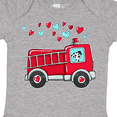 thumbnail image 4 of Inktastic Valentine Fire Truck with Cute Dalmatian and Hearts Boys or Girls Baby Bodysuit, 4 of 5