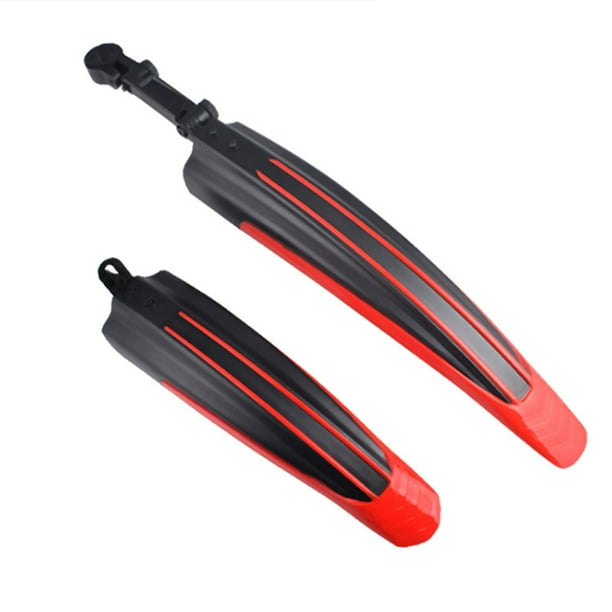 Advancent Guardabarros ajustables para bicicleta, 2 uds., guardabarros para rueda delantera/trasera, alas para bicicleta de montaña, accesorios Ciclismo negro rojo