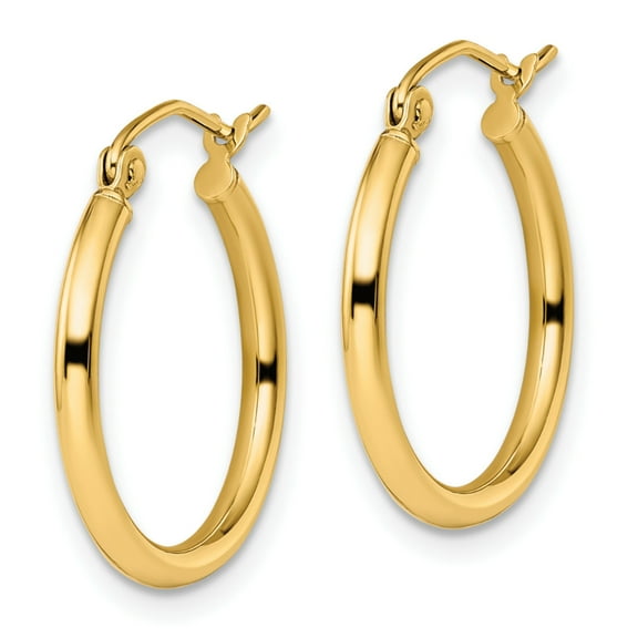 10K Gold Hinged Hoop Earrings For Women- 10K Gold Hinged Hoop Earrings For Her