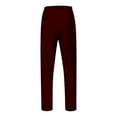 thumbnail image 3 of Mens Pleated Front Dress Pants Wrinkle Free Casual Work Chinos Pants Stretch Regular Fit Straight Leg Formal TrousersWine M, 3 of 4