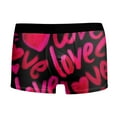 thumbnail image 4 of JHHLSF Men's Male Valentines Day Printed Underwear Funny Fitting Boxer Mid Waist Briefs Hot Pink,M, 4 of 4