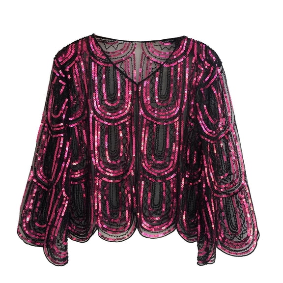 1920s Sequin Beaded Shawl Wraps Women Flapper Wedding Cape Cover Up Party