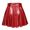 thumbnail image 6 of MIXUE Skirts For Women Summer Solid Color Pleated Casual Fashion A Line Mini Tennis Skirt Daily-Wear,Red,L, 6 of 7
