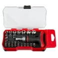 Ratcheting Screwdriver with 27 Piece Bit and Socket Set TShaped