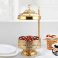 thumbnail image 6 of 8L Stainless Steel Chafing Dish Buffet Set, with Hanging Top Lid, Elegant Gold Catering Buffet Dish,Round Food Warmers Pan for Restaurants, 6 of 7