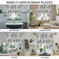 thumbnail image 3 of Spring Botanical Swag Valances for Windows, Kitchen Curtains 36 Inch Length 2 Panels Set, Country Floral Leaves Gray Brown Short Curtains for Small Windows Rod Pocket Cafe Curtains Drapes 28"x36", 3 of 8