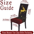 thumbnail image 4 of Set of 4 Christmas Dining Chair Cover Deer Print Stretch Parsons Chair Slipcover Kitchen Chair Covers Removable Washable Chair Seat Protector for Xmas Party Hotel (Black, 4PCS), 4 of 6