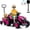 Pink, variant on Funride 12V Ride on Tractor w/ Remote Control, 35W Dual Motors Ride on Toys w/ Detachable Trailer & Shovel, Kids' Electric Vehicles with Trailer Ground Loader, Bluetooth Music, LED lights, Blue