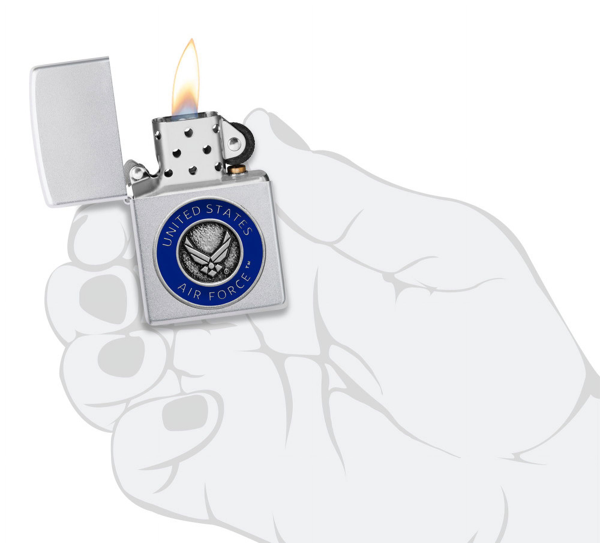 Zippo United States Air Force™ Emblem Satin Chrome Pocket Lighter