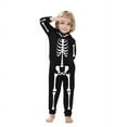 thumbnail image 5 of SDNall Halloween Family Jumpsuit Boys Girls Halloween Fashion Skeleton Print Plush Long Sleeved Jumpsuit Family Parent-Child Wear Kid, 5 of 8