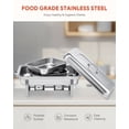 thumbnail image 4 of Wilprep Chafing Dish Buffet Set 4 Pack 8qt Stainless Steel Food Warmers 1/2 Food Pans, 4 of 9