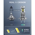 thumbnail image 5 of Nilight H7 LED Bulbs 600% Brighter 1:1 Mini Size Low Beam High Beam Replacement 6500K Cool White LED Bulbs IP67 Waterproof Pack of 2, 5 of 7
