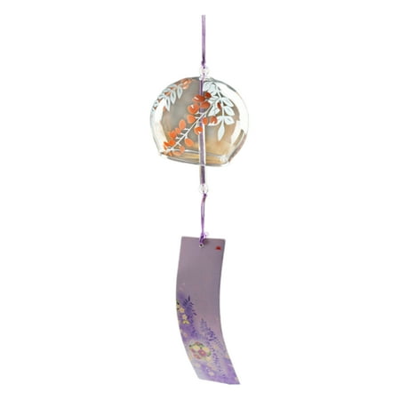 

Topaty Japanese Wind Chimes Romantic Flower Small Wind Bells Christmas Decoration Handmade Glass Japanese Style Pendant for Birthday Gift Home Decors