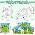 thumbnail image 2 of Set de 12 lienzos preimpresos con forma de animal de Sherr, 20 x 20 cm, 2 of 6
