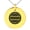Gold, variant on Stainless Steel Miura Samurai Crest Engraved Small Medallion Circle Charm Pendant Necklace