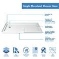 thumbnail image 6 of DreamLine Flex 32 in. D x 60 in. W x 78 3/4 in. H Pivot Shower Door Base and White Wall Kit in Brushed Nickel, 6 of 19