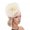 Beige, variant on Women Fascinators Hat Headband Base Design Stable Non-Slip Mesh Flower Shape Headgear Tea Party Hat Accessories