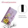 thumbnail image 6 of ELEHOLD Wallet Case for iPhone 15 Pro Folio Flip Case, Cute Pattern with Credict Card Slots Magnetic Clasp Soft Shockproof Leather Protective Case with Wrist Lanyard for iPhone 15 Pro- Yellow Butterfy, 6 of 7
