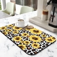 thumbnail image 2 of Washable Rubber Sunflower Cute Floral Dish Drying Mats for Kitchen Counter Home Large Coffee Bar Pad Accessories and Decor for Utensils Stemware 19.5''x12'', 2 of 7