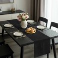thumbnail image 2 of Solid Black Table Runner 108 Inches Long, Retro Minimalism Abstract Denim Texture Kitchen Coffee Dining Table Decoration for Home Party Birthday Wedding Home Decor 13x108 Inches, 2 of 8