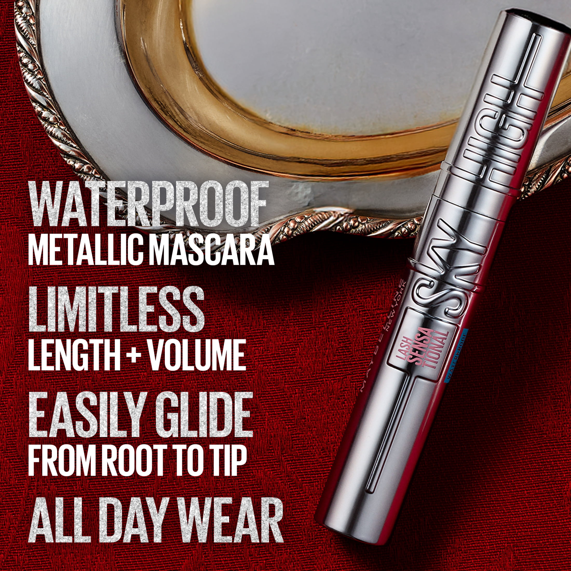 Maybelline LS Sky High Mascara Silver Chrome, 0.25 fl oz
