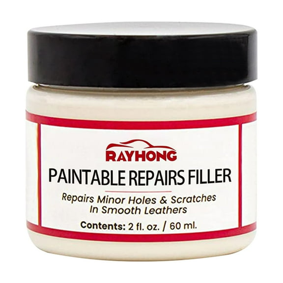 Leather Repair Cream - Paintable Filler for Car Seats, Sofas & Smooth Leather Scratches