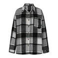 thumbnail image 3 of Xuniizn Flannel Shirt Womens Plaid Button Down Long Sleeve Shirts for Women Collared Fall Business Casual Blouses Lightweight Work Tops, 3 of 8