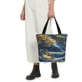 thumbnail image 5 of Cauagu Golden Fantasy Landscape Print Canvas Aesthetic Tote Bag for Women Beach Bag Shopping Bags Shoulder Bag Reusable Grocery Bags, 5 of 7