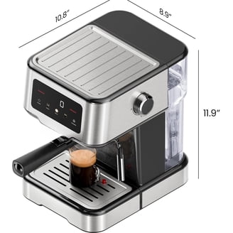 Galanz Retro Coffee Maker with Milk Frother, 15 Bar Pump