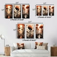 thumbnail image 4 of Designart "Vintage Mushroom Magic Mystical Landscapes I" Abstract Landscape Framed Wall Art Set Of 3 - Orange Abstract Landscapes Frame Gallery Set For Office Decor, 4 of 6