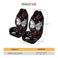 thumbnail image 2 of FOR U DESIGNS Butterfly Rose Pearl Print Car Seat Covers Breathable 2 Pcs Front Interior Sets Replacement Auto Seat Protector Car Accessories Decor Universal Fit Most Vehicles, 2 of 7