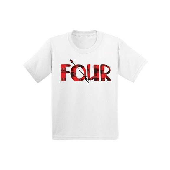 4 Years Old Kids Outfit Red Four 2T Shirts 3T Clothes 4 Years Old Baby Boy Outfit Red Four 4-5T Tshirt Toddler Shirts for 4 Years Old Baby Girl