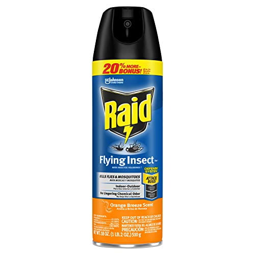 Raid Flying Insect Killer, Indoor & Outdoor Use, Orange Breeze Scent