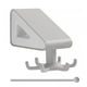 thumbnail image 2 of Cuchara Gancho Rack 360 ° Colgador giratorio Organizador de soporte de toalla montado en la pared para cocina Baño, Gris 2pcs Monstrate LF000056-03B×2, 2 of 7