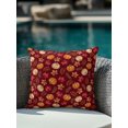 thumbnail image 4 of Outdoor Pillows Waterproof, Thanksgiving Fall Bedding Throw Pillows with Insert for Couch Sofa Bed, Maple Leaf Pumpkin Botanical Orange 18x18 Inch Pillowcases Decorative Camping Patio Pillow Set of 1, 4 of 8