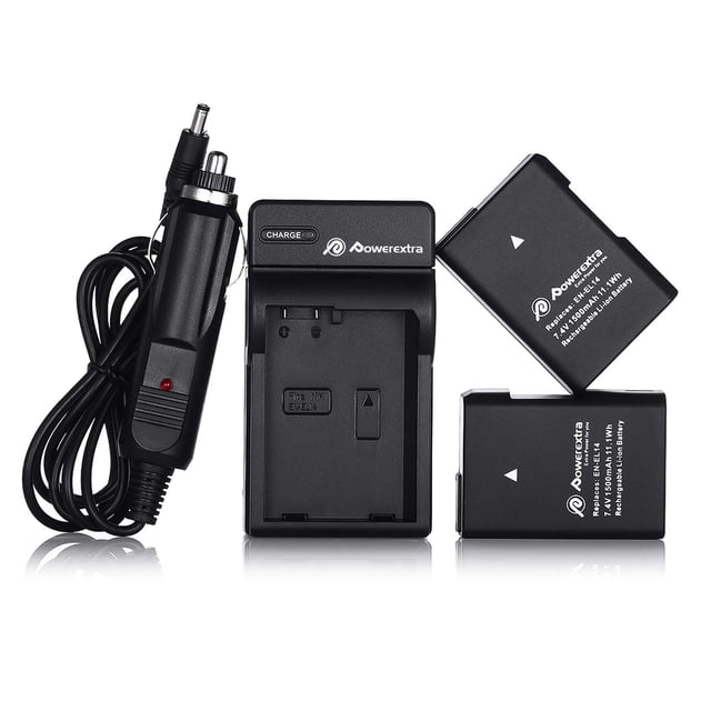 Batería Powerextra EN-EL14 EN-EL14a 1500mAh para cámaras Nikon