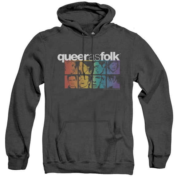 Queer As Folk Cast Adult Heather Hoodie Sweatshirt Black