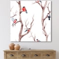thumbnail image 2 of Designart ' Little Birds Sitting On The Tree Branches III ' Traditional Canvas Wall Art Print, 2 of 4